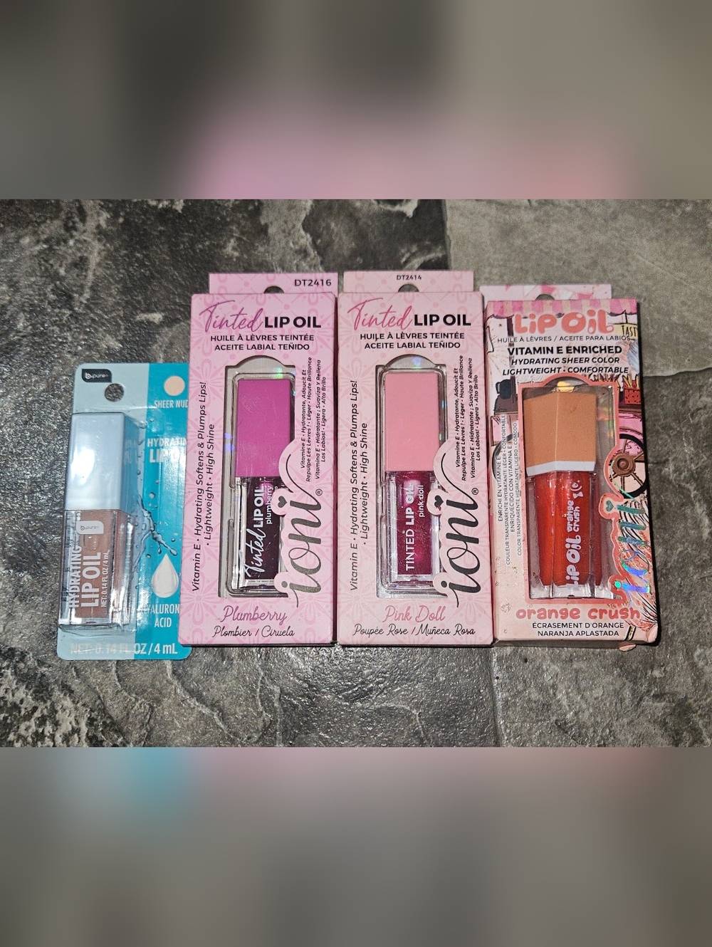Lip Oil Bundle- Ioni Tinted Lip Oil, B Pure Lip Oil & More BNIB